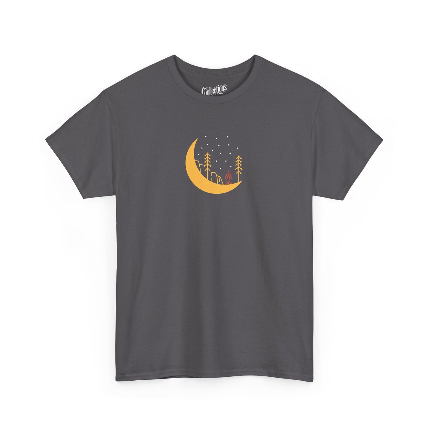 #camping - T-Shirt - T-shirt - Croissant de lune - Charbon / S / M