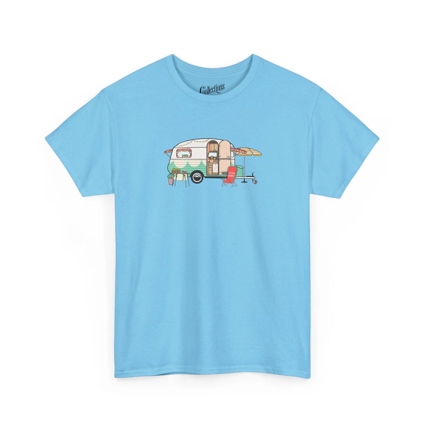 #camping - T-Shirt - T-shirt - Ma roulotte rétro - Ciel / S / M