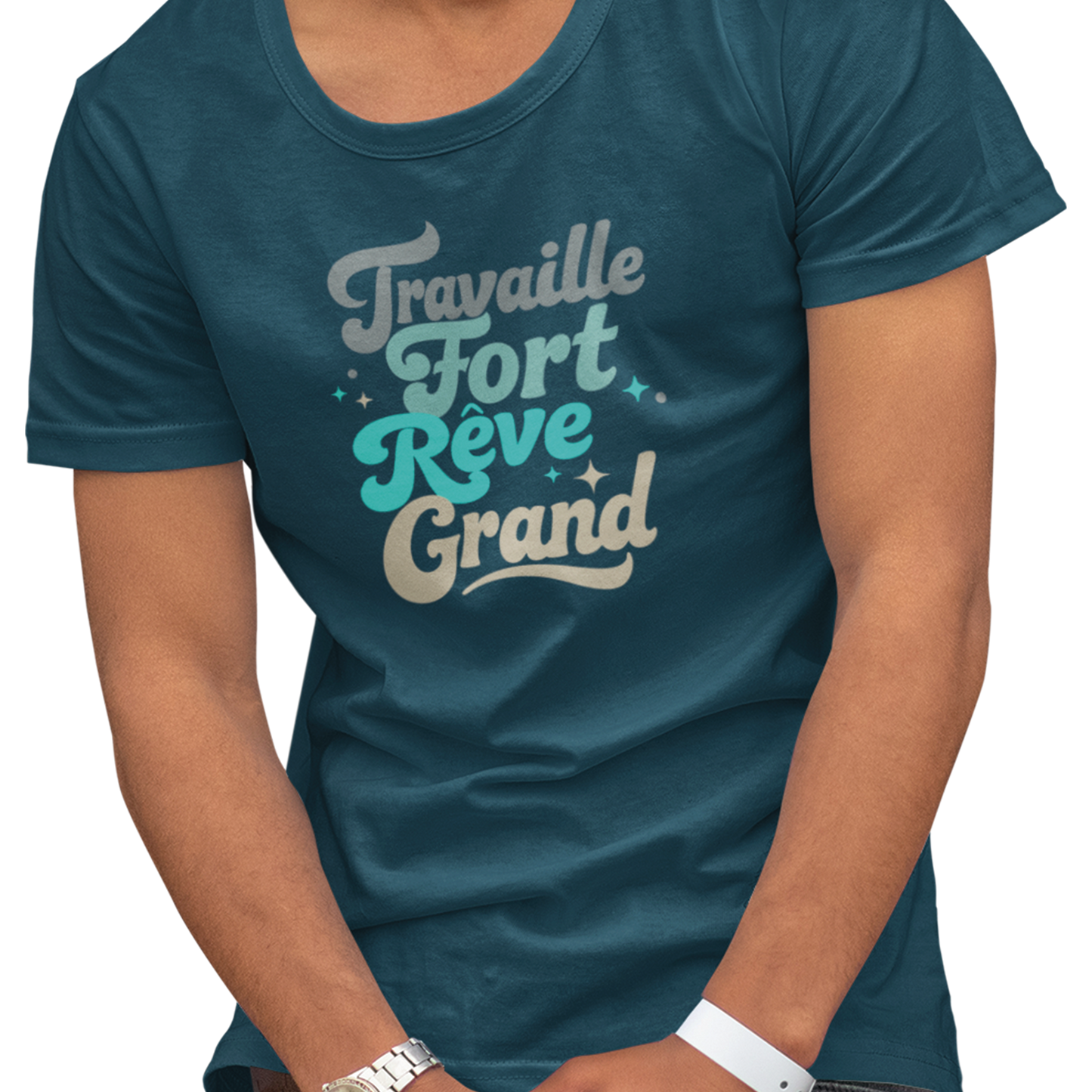 T-shirt - Travaille fort, rêve grand