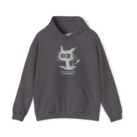 Sweat à capuche – T'en fais pas - Blanc