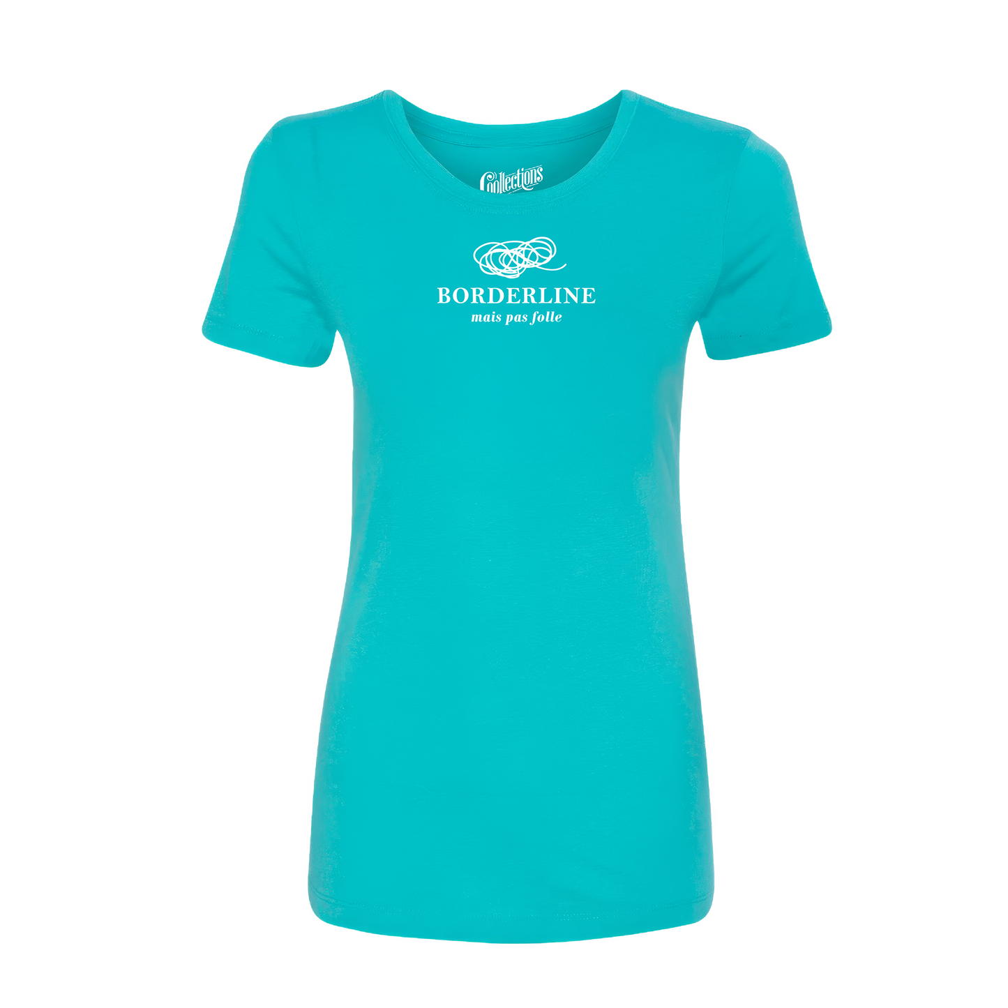 Fitted T-shirt - Borderline, not crazy