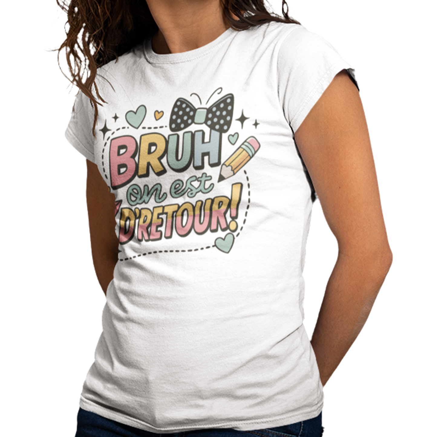 T-shirt - Bruh Mode École pour femme