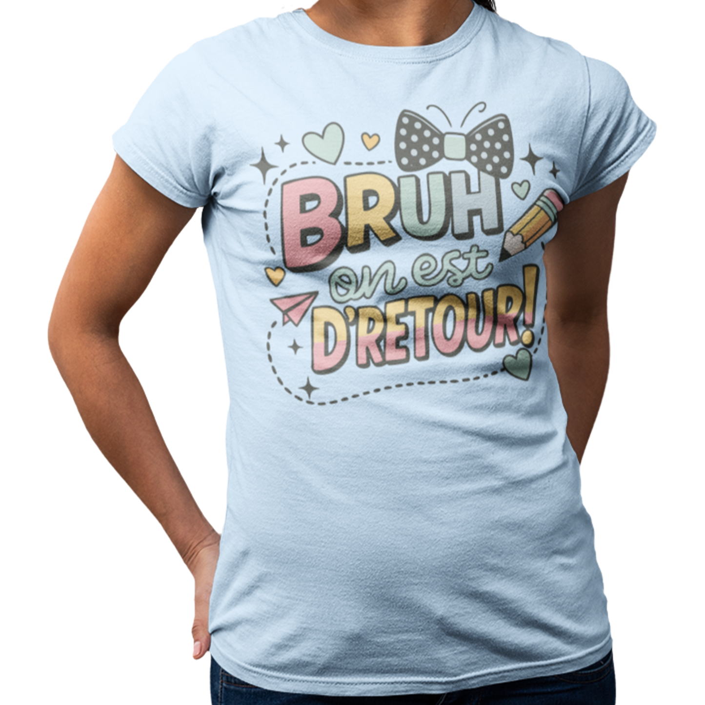 T-shirt - Bruh Mode École pour femme