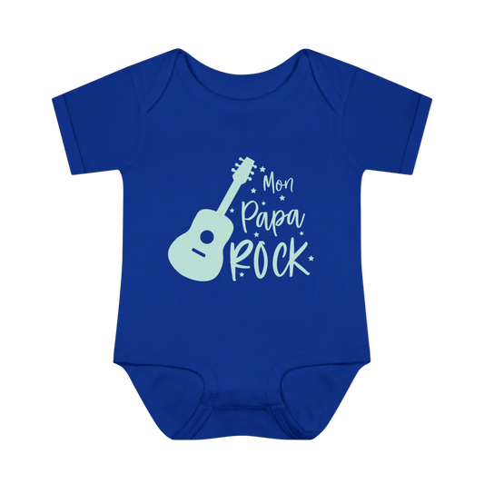 Pour Papa - Cache-couches - Cache-couches - Mon Papa rock - Royal / NB