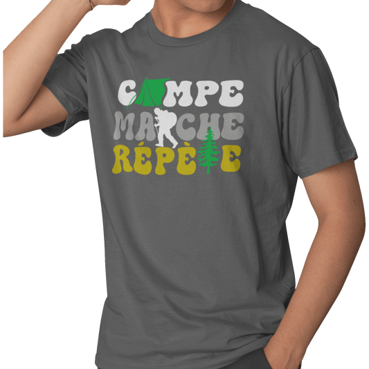 #camping - T-Shirt - T-Shirt - Campe Marche Répète