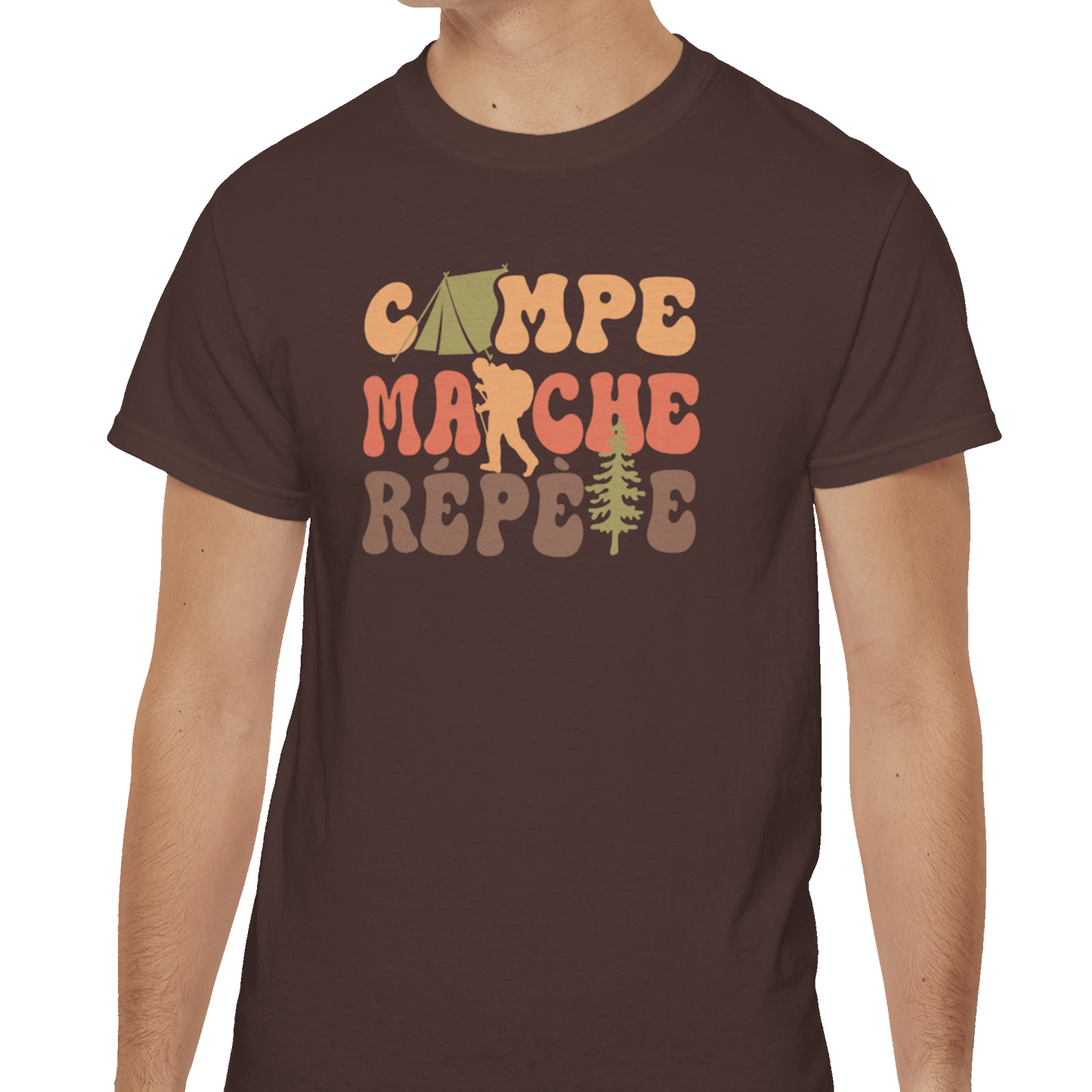 #camping - T-Shirt - T-Shirt - Campe Marche Répète