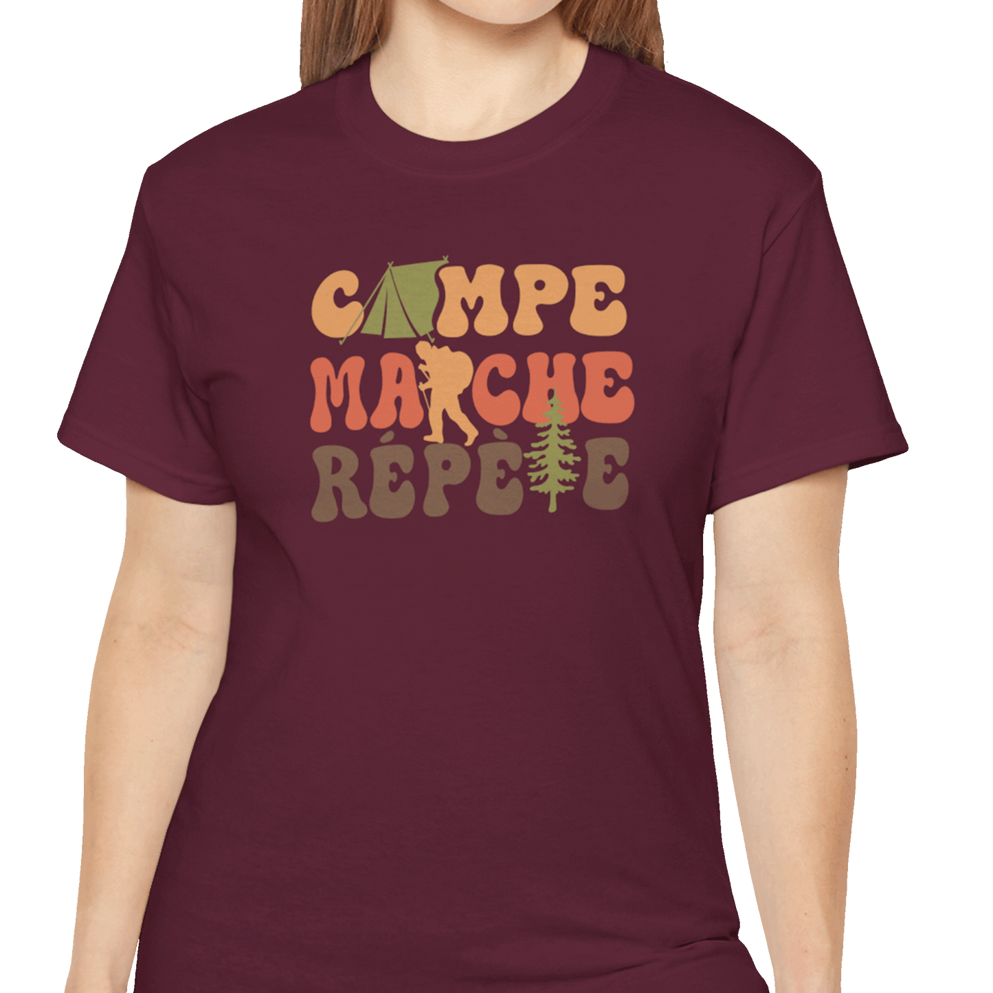 #camping - T-Shirt - T-Shirt - Campe Marche Répète