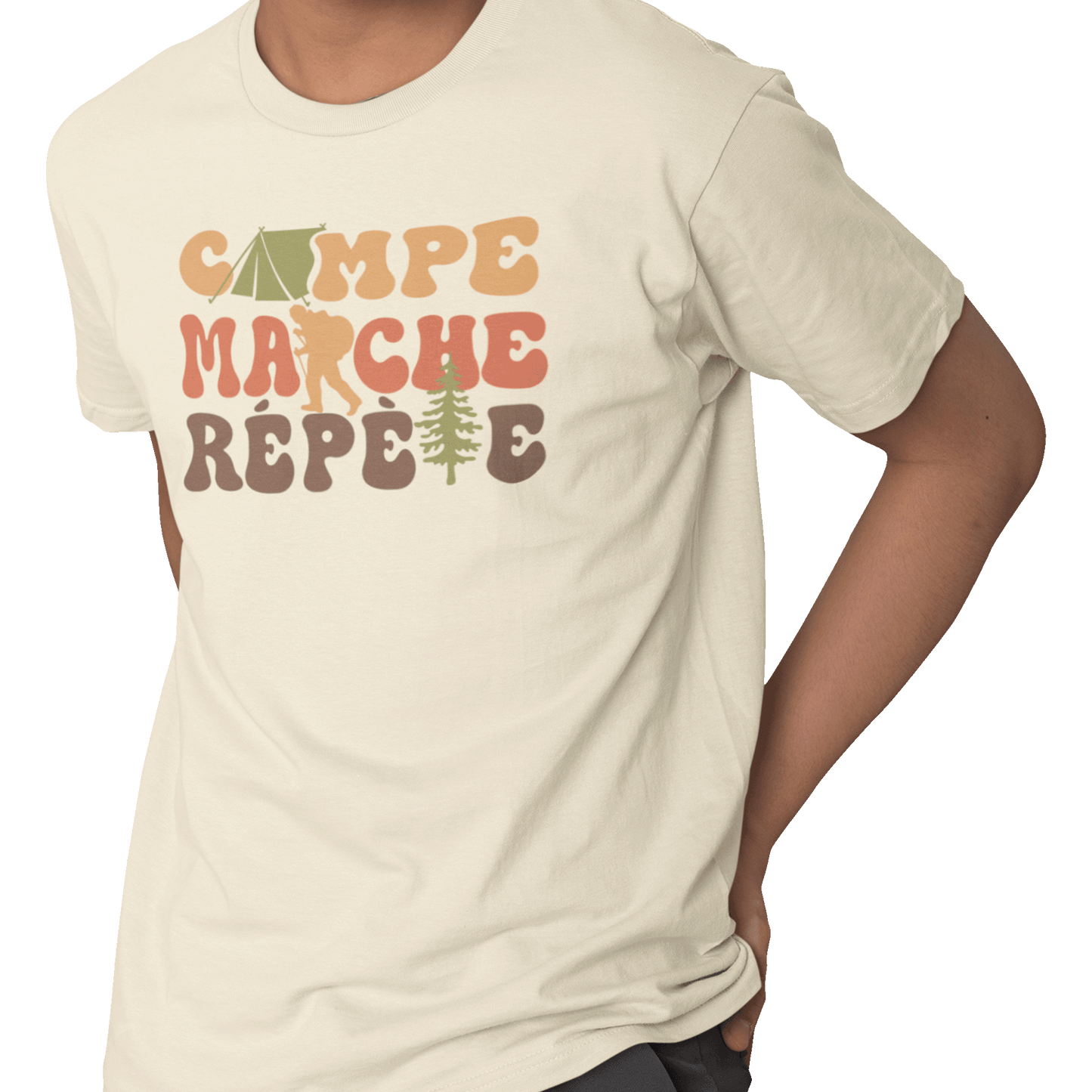 #camping - T-Shirt - T-Shirt - Campe Marche Répète