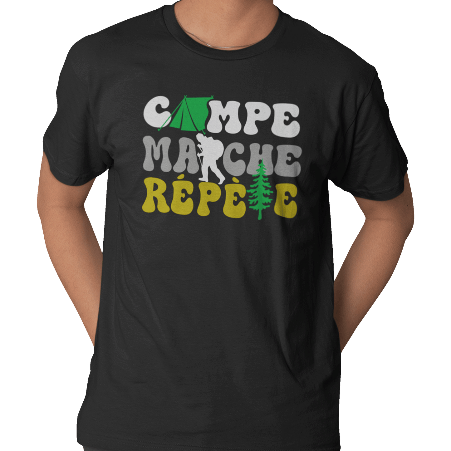 #camping - T-Shirt - T-Shirt - Campe Marche Répète