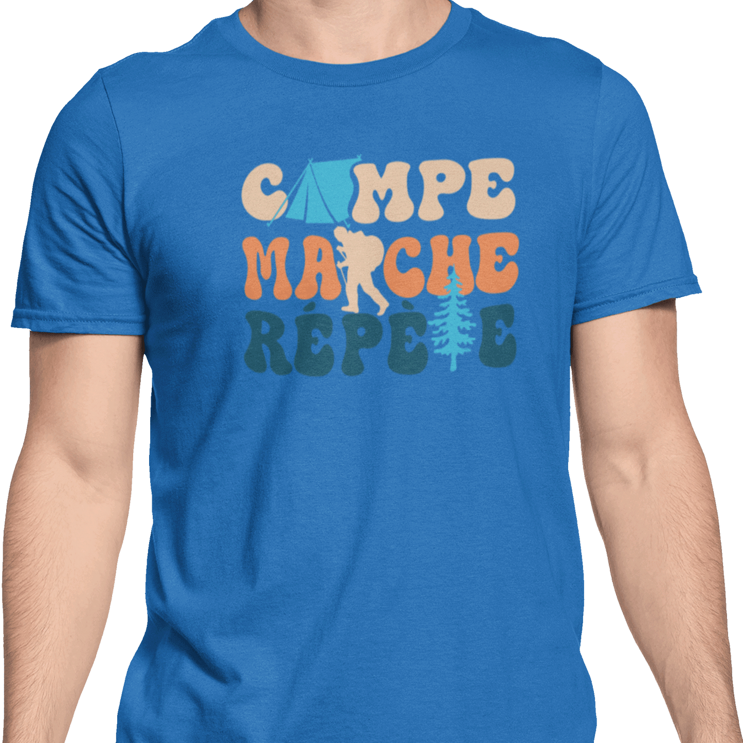 #camping - T-Shirt - T-Shirt - Campe Marche Répète