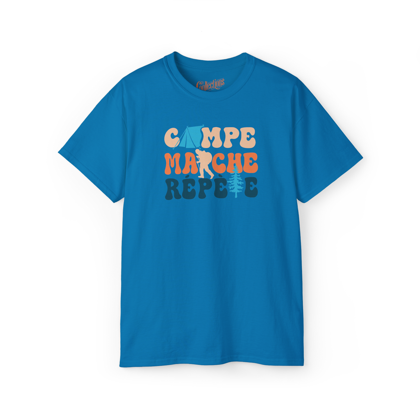 #camping - T-Shirt - T-Shirt - Campe Marche Répète - Saphire / S / M