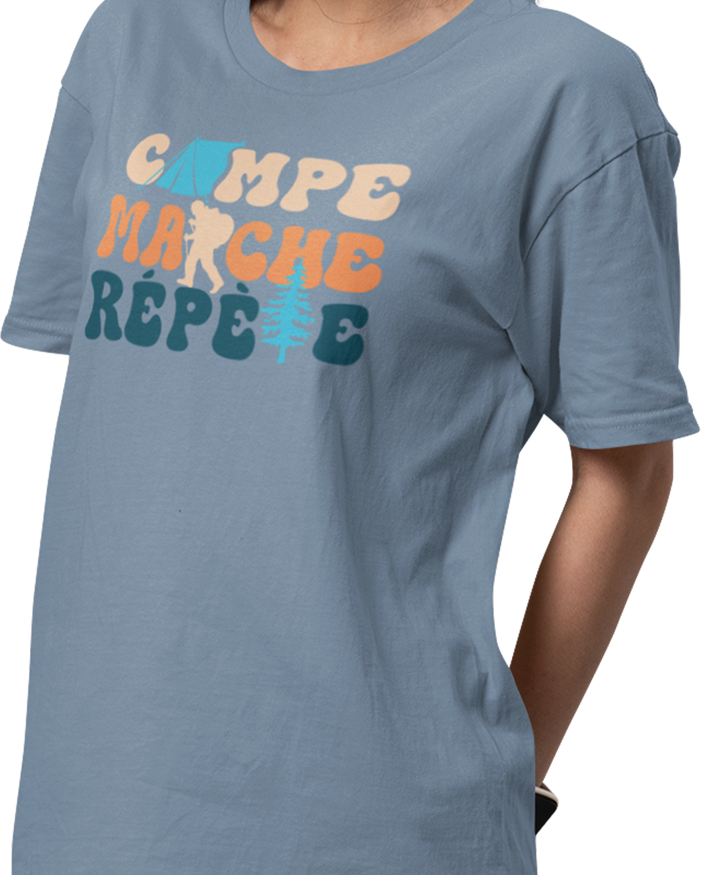 #camping - T-Shirt - T-Shirt - Campe Marche Répète