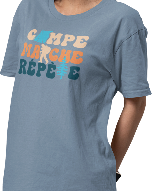 #camping - T-Shirt - T-Shirt - Campe Marche Répète