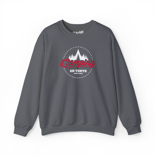#camping - Sweat-shirt - Sweat-shirt - Camping en tente c’est l’shit - Gris cendre / S / M