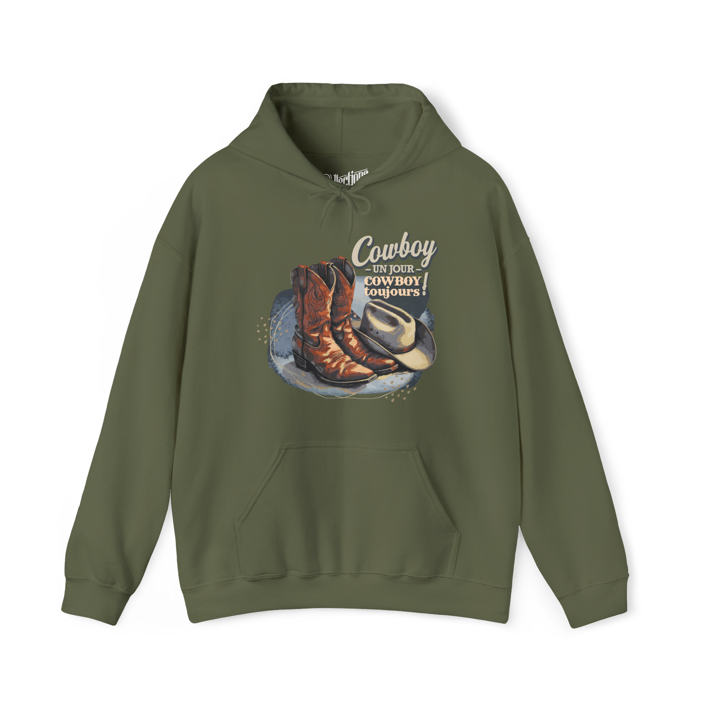 Sweat à capuche – Cowboy un jour, Cowboy toujours!
