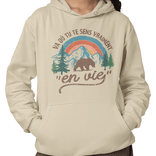 #camping - Sweats à capuche - Sweat à capuche - Où tu te sens en vie