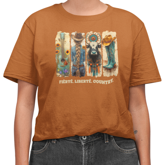 T-shirt - Fierté. Liberté. Country.
