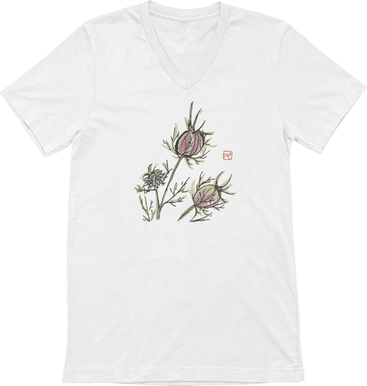 T-shirt - Kyoto - Fleurs Sauvages - Chardons par Kumiko