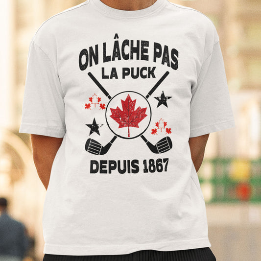 T-shirt - On lâche pas la puck