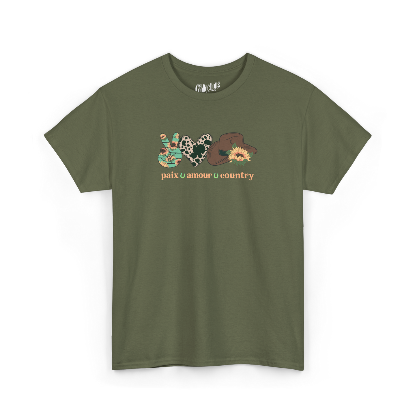 T-shirt - Peace – Love – Country