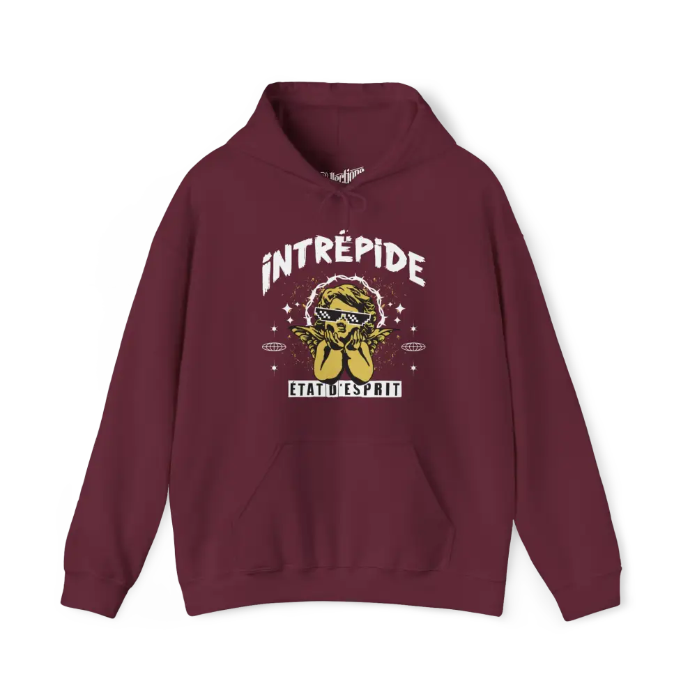 Mot pour Mot - Sweat à capuche - Sweat à capuche - Intrépide - État d’esprit - Marron / S / M