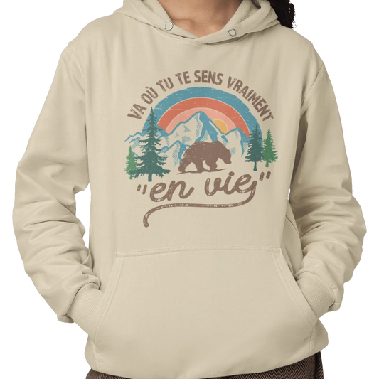 #camping - Sweats à capuche - Sweat à capuche - Où tu te sens en vie