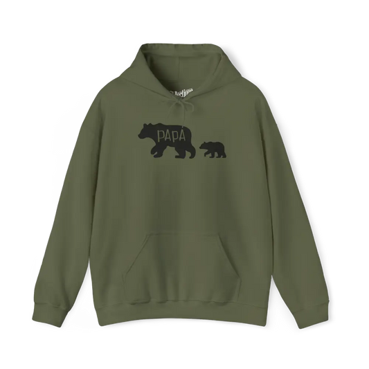 Pour Papa - Sweat à capuche - Sweat à capuche - Papa ours - Militaire / S / M