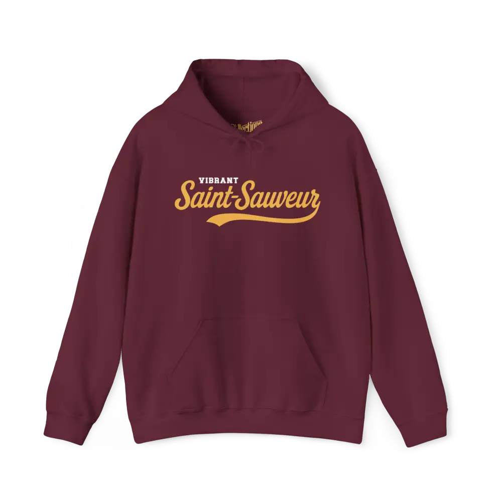 Local D’abord - Sweat à capuche - Sweat à capuche - Vibrant Saint-Sauveur - Marron / S / M