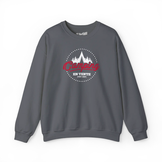 #camping - Sweat-shirt - Sweat-shirt - Camping en tente c’est l’shit - Gris cendre / S / M