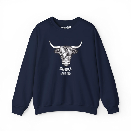 Les Poilus - Sweat-shirt - Sweat-shirt – Face de bœuf - Marine / S / M