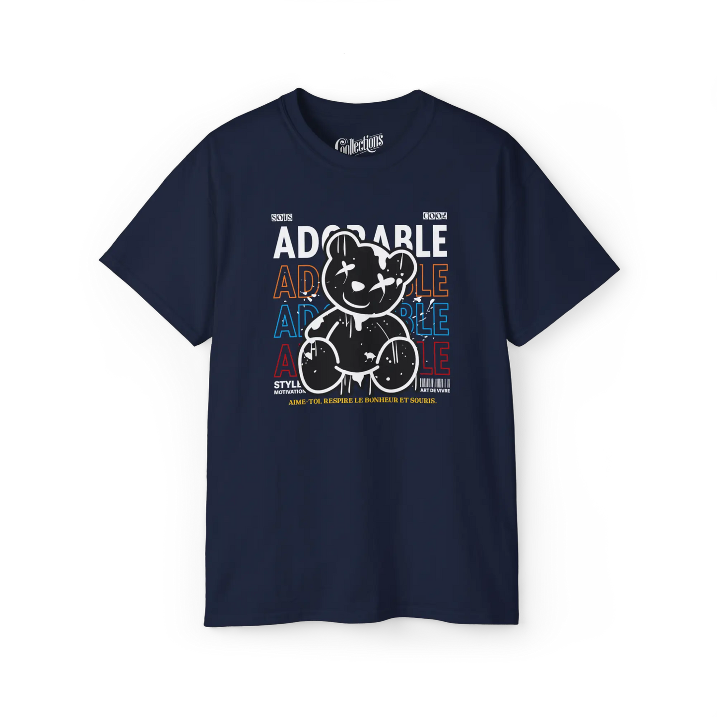 Mot pour Mot - T-Shirt - T-shirt - Adorable - Style unique - Marine / S / M