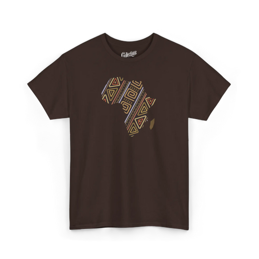 Globe-trotteurs - T-Shirt - T-shirt - Afrique en carte - Chocolat / S / M