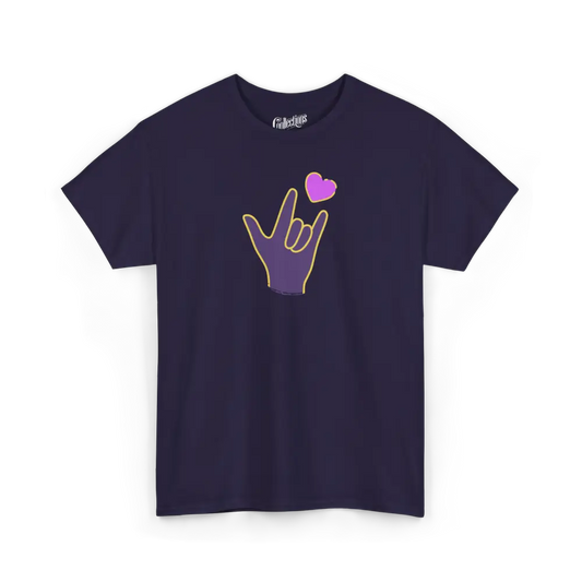 Mot Pour Mot - T-Shirt - T-shirt - Amour version langage des signes - Mûre / S / M