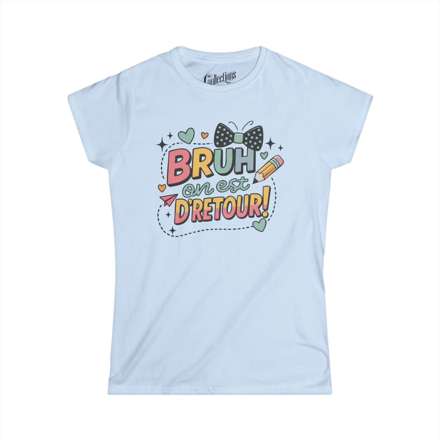 Vie d’Prof - T-Shirt - T-shirt - Bruh Mode École pour femme - Bleu clair / S / M