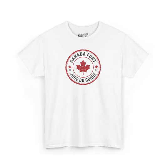 Local D’abord - T-Shirt - T-shirt - Canada Fort Joue du Coude - Blanc / S / M