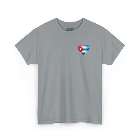 Globe-trotteurs - T-Shirt - T-shirt - Cœur de Cuba - Gravier / S / M / Cuba