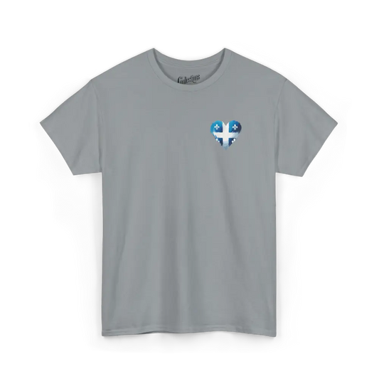 Local D’abord - T-Shirt - T-shirt - Cœur du Québec - Gravier / S / Québec