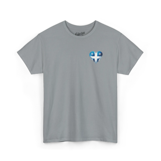 Local D’abord - T-Shirt - T-shirt - Cœur du Québec - Gravier / S / Québec