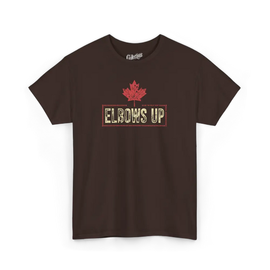 Local D’abord - T-Shirt - T-Shirt - Elbows Up - Chocolat / S / M
