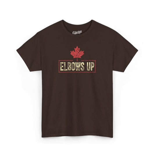 Local D’abord - T-Shirt - T-Shirt - Elbows Up - Chocolat / S / M