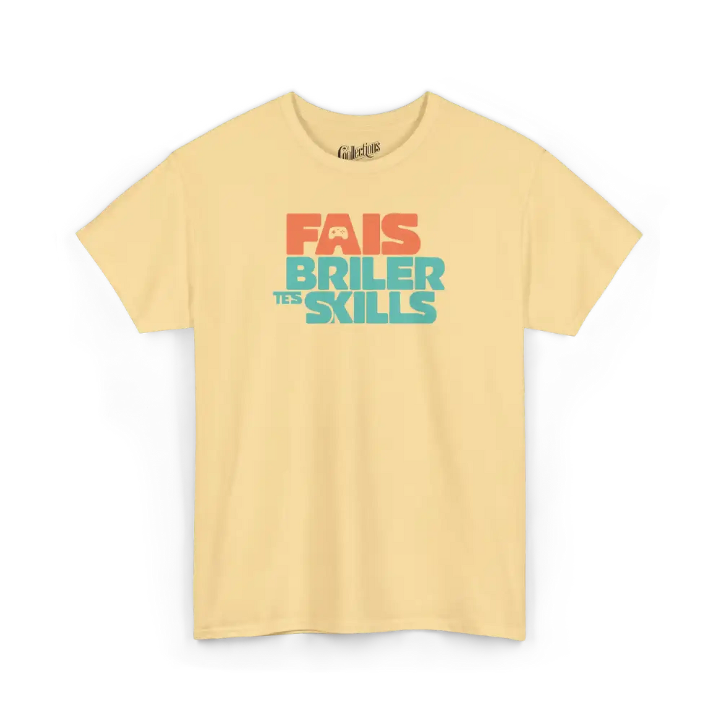 Gameur - T-Shirt - T-shirt - Fais Briller Tes Skills - Brume jaune / S / M