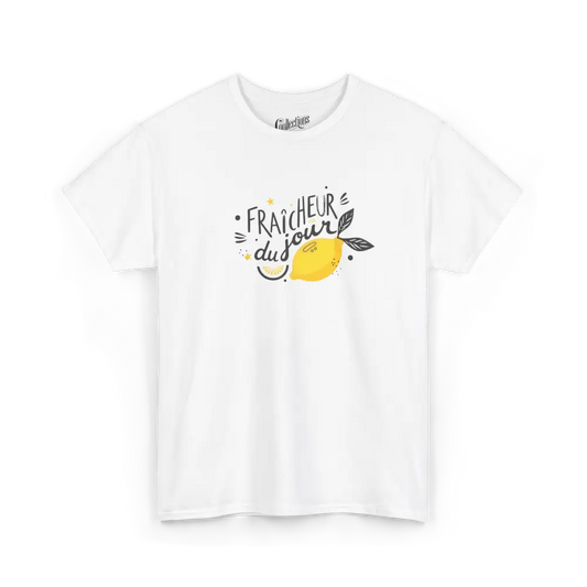 Mot Pour Mot - T-Shirt - T-shirt - Fraîcheur du Jour - Blanc / S / M