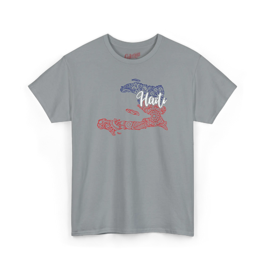 Créolofolie - T-Shirt - T-shirt – Haïti Carte style Mandala