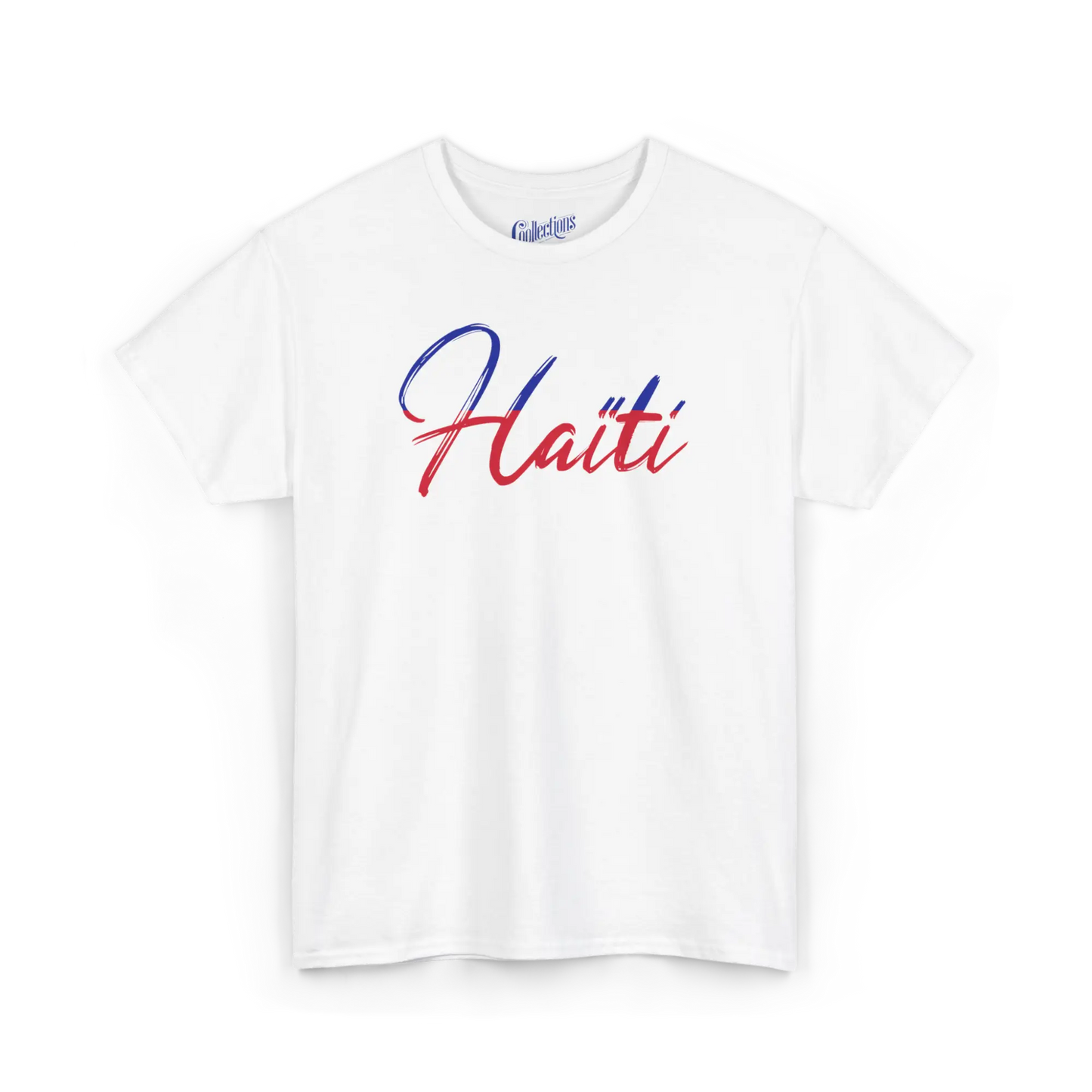 Créolofolie - T-Shirt - T-shirt – Haïti Script - Blanc / S / M
