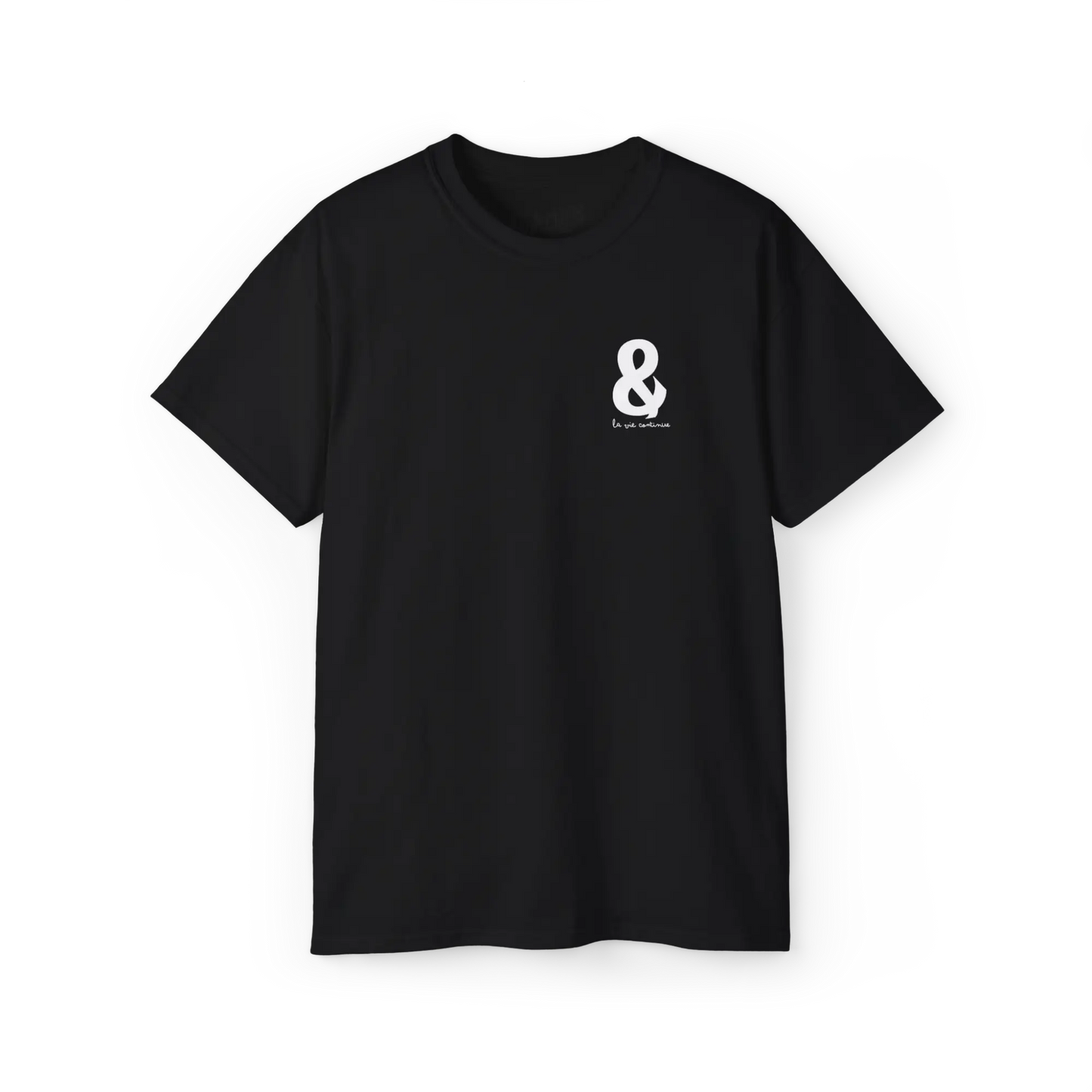 Mot pour Mot - T-Shirt - T-shirt - & La vie continue - Noir / S / M