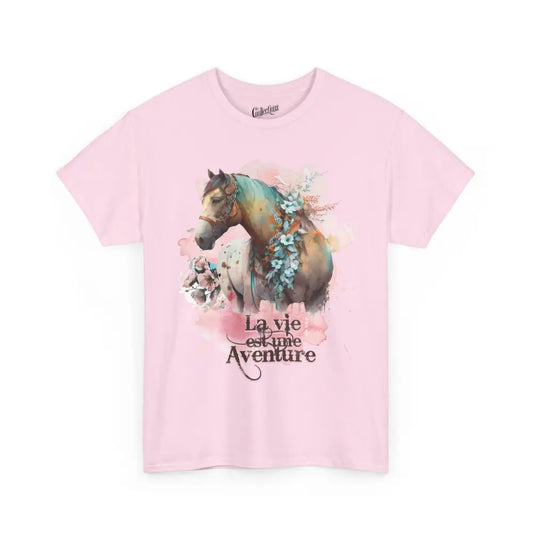 Rodéo Moderne - T-Shirt - T-shirt - La vie est une aventure - Rose clair / S / M