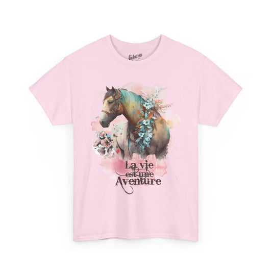 Rodéo Moderne - T-Shirt - T-shirt - La vie est une aventure - Rose clair / S / M