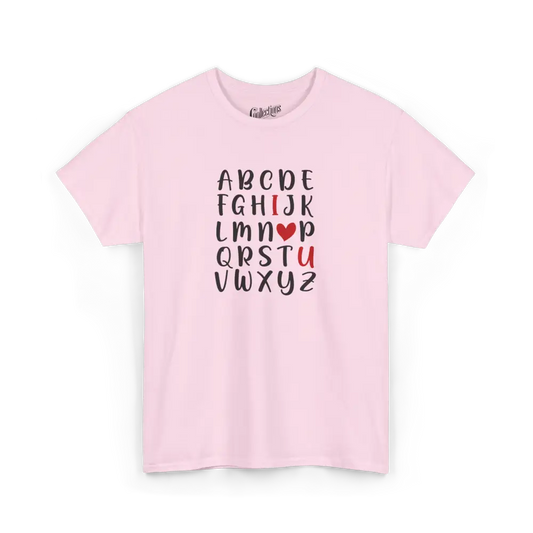 Saint-Valentin - T-Shirt - T-shirt - L’ABC de l’amour - Rose clair / S / M