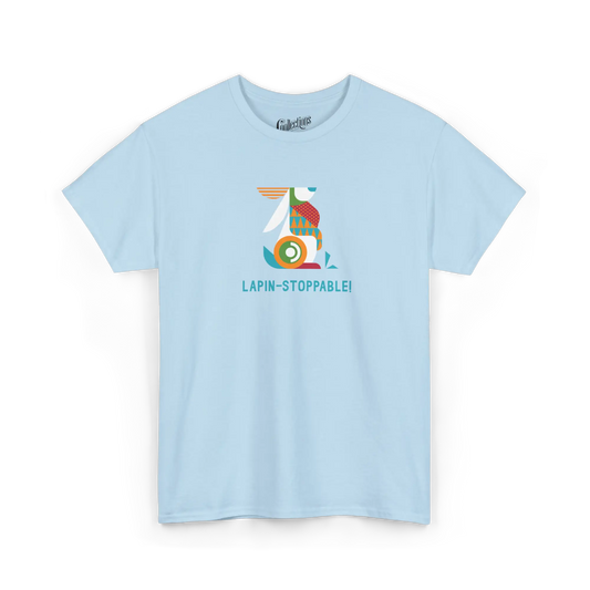 Les Poilus - T-Shirt - T-shirt - LAPIN-STOPPABLE! - Bleu clair / S / M