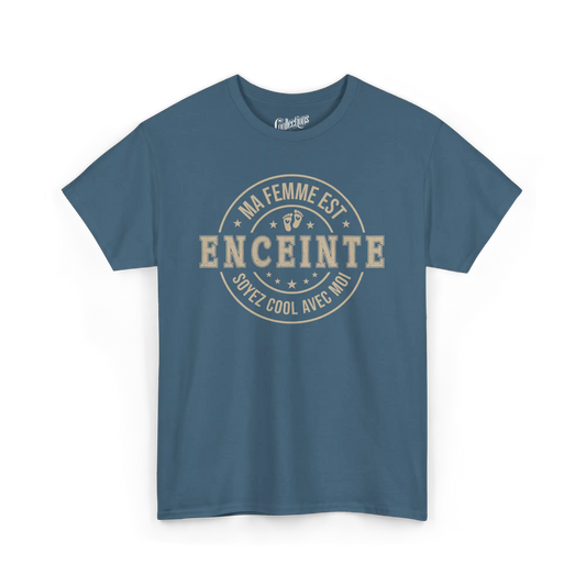 Pour Papa - T-Shirt - T-shirt - Ma femme est enceinte - Indigo / S / M